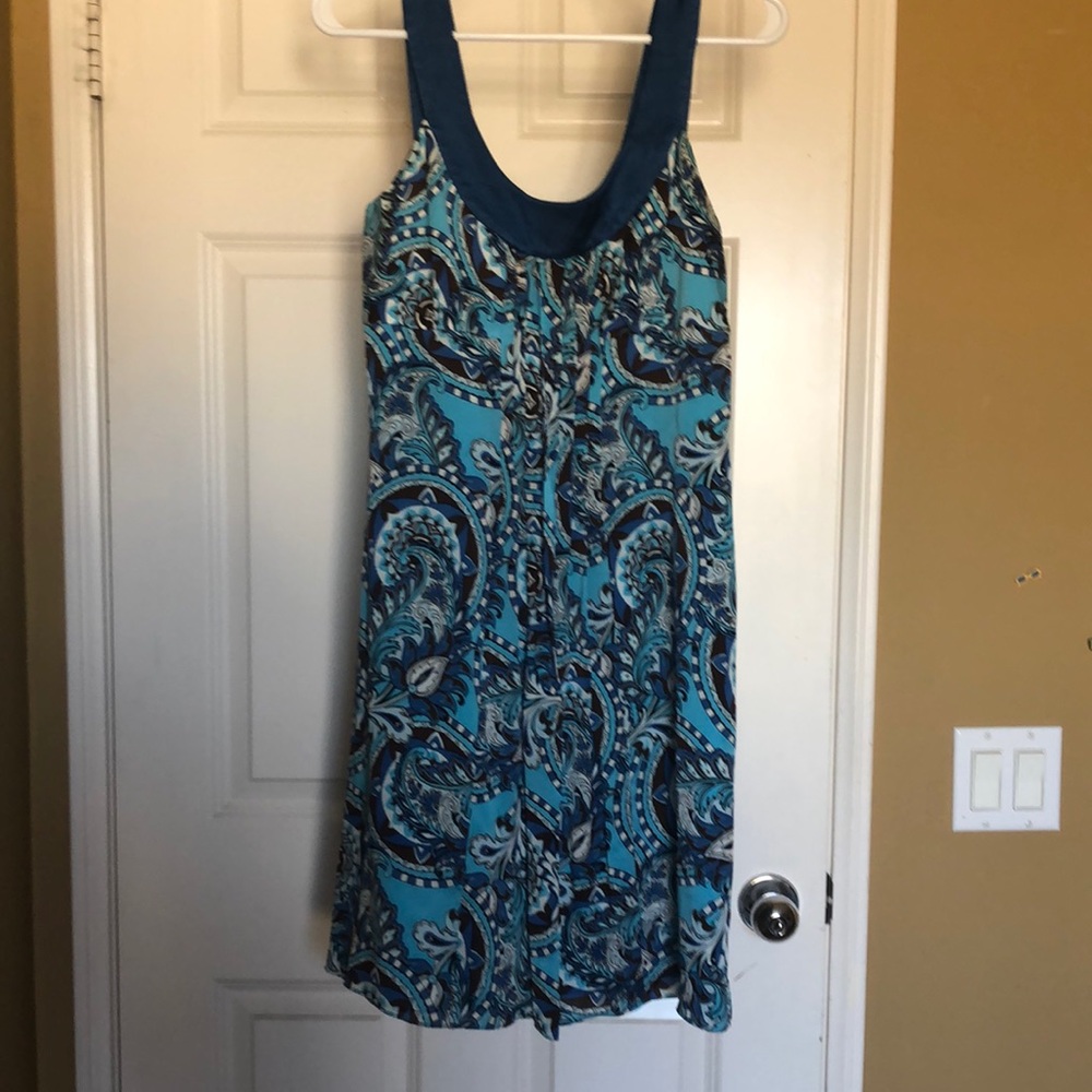 Ann Taylor Blue Silk Dress